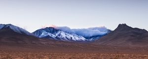 Preview wallpaper owens peak wilderness, onyx, usa, mountains, fog