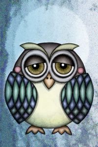 Preview wallpaper owl, art, cute, drawing