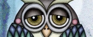 Preview wallpaper owl, art, cute, drawing