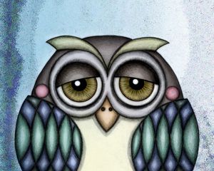 Preview wallpaper owl, art, cute, drawing