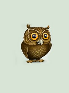 Preview wallpaper owl, art, minimalism, vector