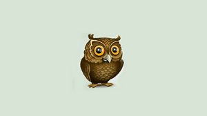Preview wallpaper owl, art, minimalism, vector