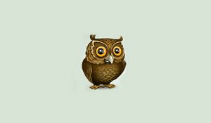 Preview wallpaper owl, art, minimalism, vector