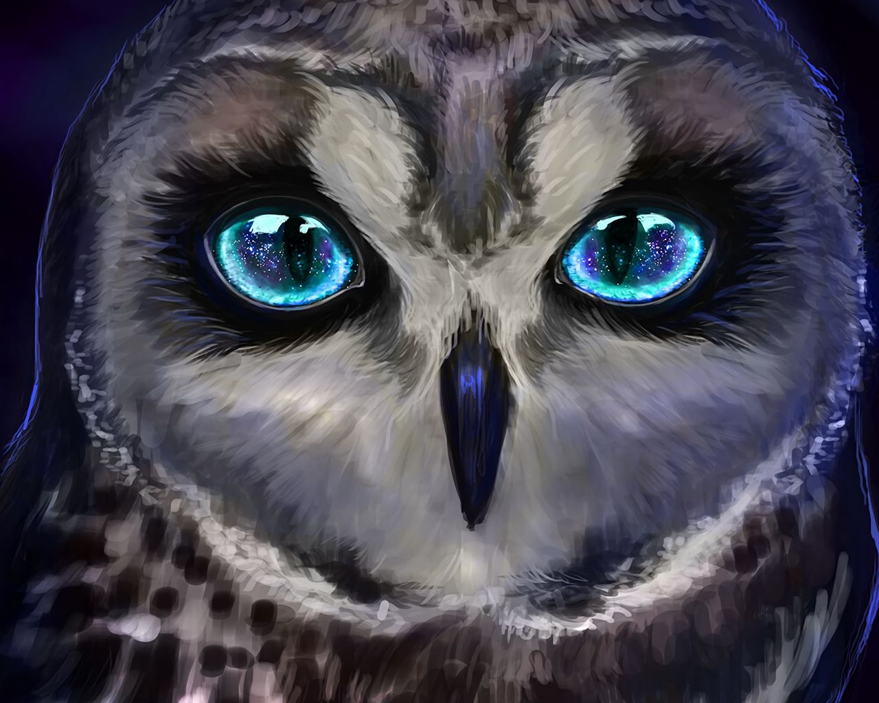 1280x1024 Wallpaper owl, bird, art, взгляд