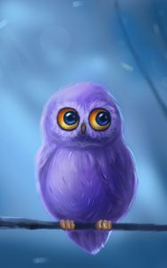 Preview wallpaper owl, bird, cute, art