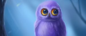 Preview wallpaper owl, bird, cute, art