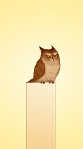 Preview wallpaper owl, bird, drawing