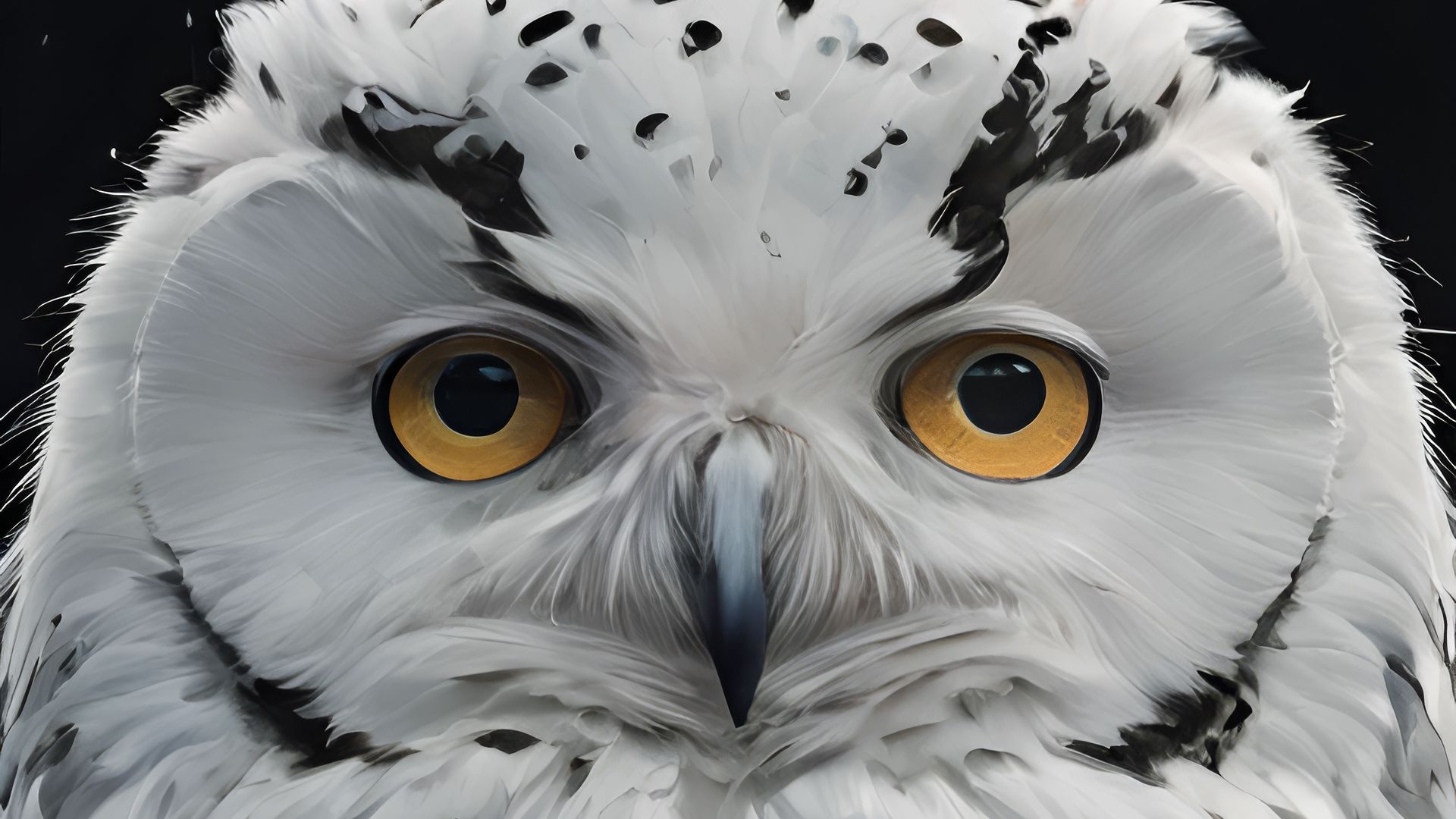 Download wallpaper 1920x1080 owl, bird, white, feathers, snow, winter ...