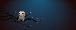 Preview wallpaper owl, branch, night