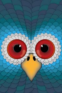 Preview wallpaper owl, eyes, beak, bright, surface
