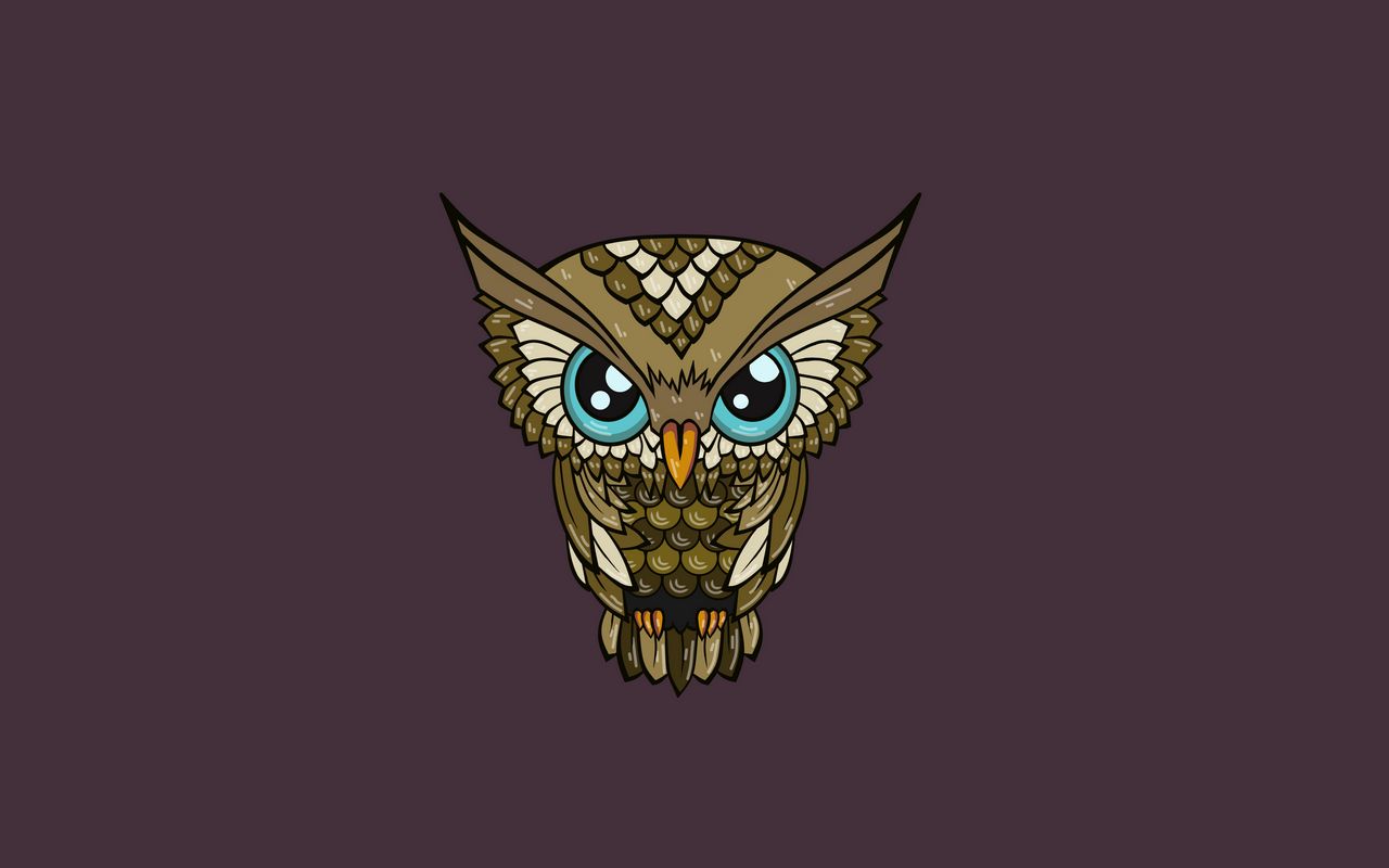 1280x800 Wallpaper owl, minimalism, art