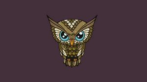 Preview wallpaper owl, minimalism, art