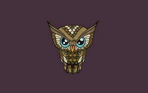 Preview wallpaper owl, minimalism, art