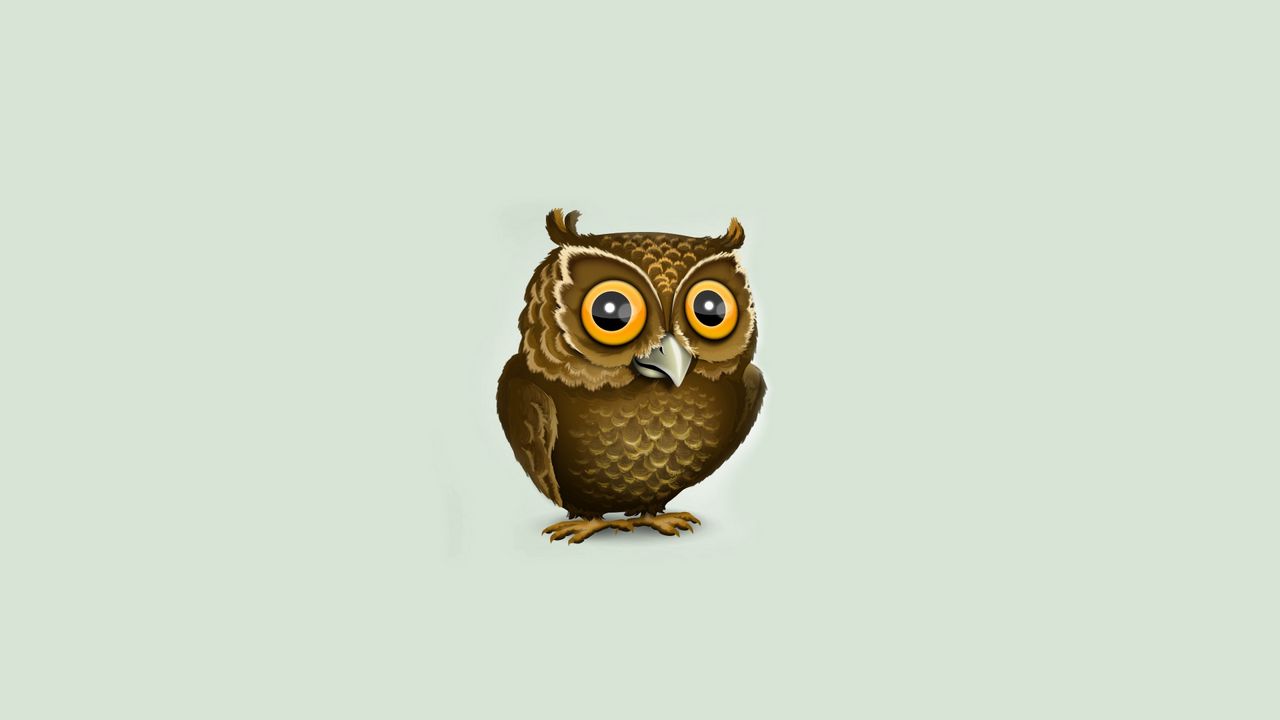 Wallpaper owl, pattern, minimalism, art