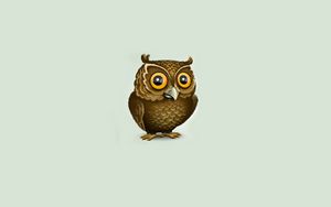 Preview wallpaper owl, pattern, minimalism, art