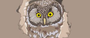 Preview wallpaper owl, spy out, vector, art