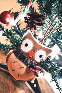 Preview wallpaper owl, toy, christmas, new year