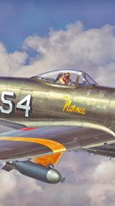 Preview wallpaper p 47 thunderbolt, hasegawa, fighter, aircraft