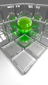 Preview wallpaper pace, ball, cube, glass, color