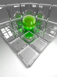 Preview wallpaper pace, ball, cube, glass, color