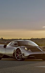 Preview wallpaper pagani, huayra, side view, road