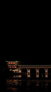 Preview wallpaper pagoda, architecture, backlight, night, dark