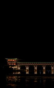 Preview wallpaper pagoda, architecture, backlight, night, dark