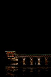 Preview wallpaper pagoda, architecture, backlight, night, dark