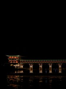 Preview wallpaper pagoda, architecture, backlight, night, dark