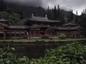 Preview wallpaper pagoda, architecture, pond, trees, asia