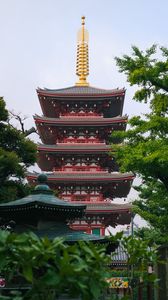 Preview wallpaper pagoda, architecture, trees, asia