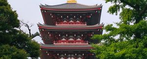 Preview wallpaper pagoda, architecture, trees, asia