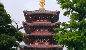 Preview wallpaper pagoda, architecture, trees, asia