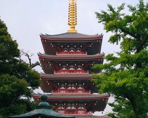 Preview wallpaper pagoda, architecture, trees, asia