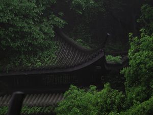 Preview wallpaper pagoda, architecture, trees, greenery, nature