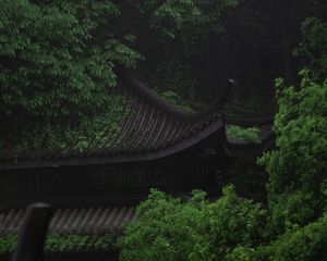 Preview wallpaper pagoda, architecture, trees, greenery, nature