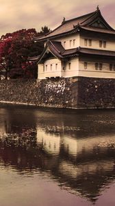 Preview wallpaper pagoda, architecture, water, twilight, landscape