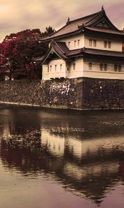 Preview wallpaper pagoda, architecture, water, twilight, landscape