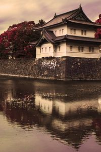 Preview wallpaper pagoda, architecture, water, twilight, landscape