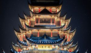 Preview wallpaper pagoda, building, architecture, oriental, temple, facade