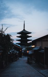 Preview wallpaper pagoda, building, architecture, roof, city