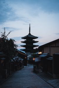 Preview wallpaper pagoda, building, architecture, roof, city