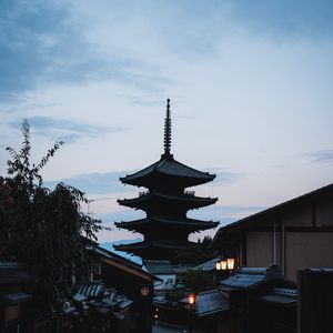 Preview wallpaper pagoda, building, architecture, roof, city