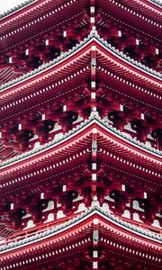 Preview wallpaper pagoda, building, architecture, red