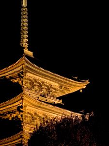 Preview wallpaper pagoda, building, darkness