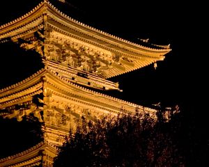 Preview wallpaper pagoda, building, darkness