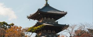 Preview wallpaper pagoda, building, roofs, trees, architecture