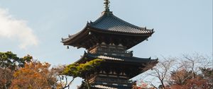 Preview wallpaper pagoda, building, roofs, trees, architecture