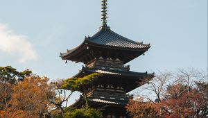 Preview wallpaper pagoda, building, roofs, trees, architecture