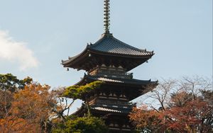 Preview wallpaper pagoda, building, roofs, trees, architecture